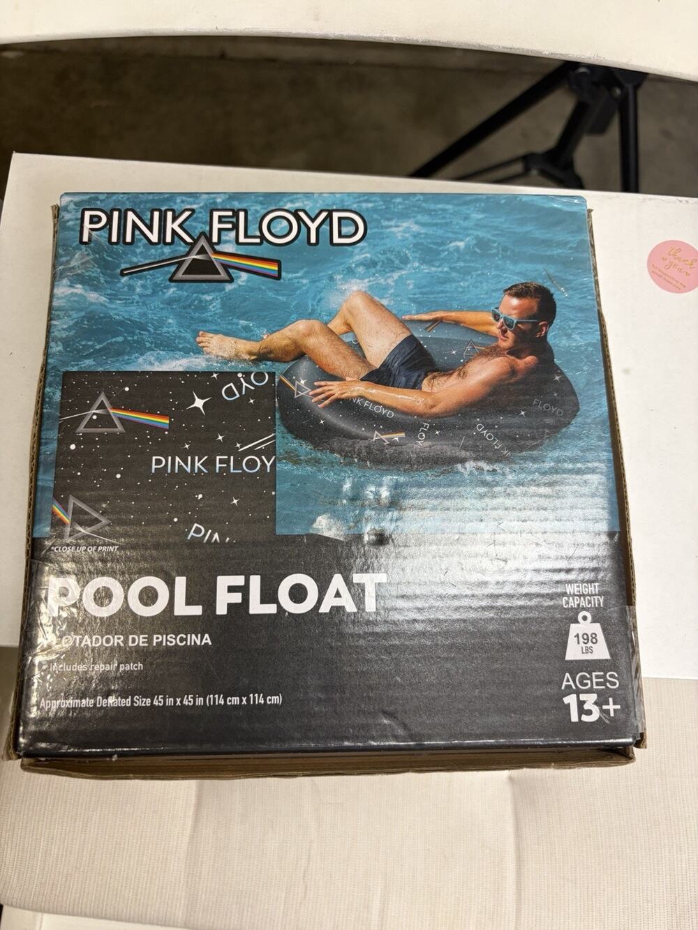 Pink Floyd 2024 Round Inflatable Pool Float The Dark Side of The Moon Brand New